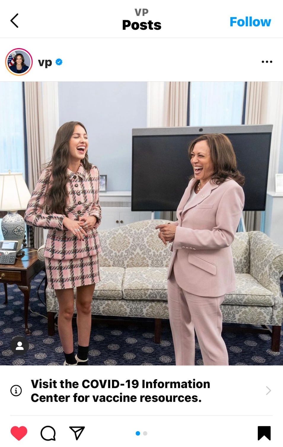美国“Drivers License”当红歌手Olivia Rodrigo受邀至美国白宫，并和副总统一起出镜，一同出现的还有Neat设备