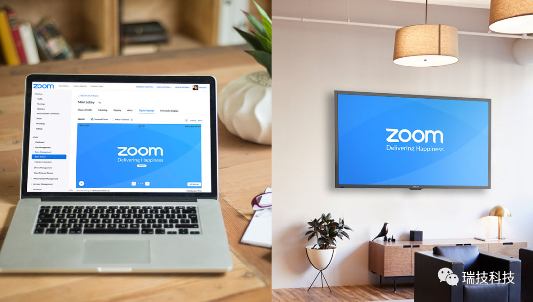 除了数字标牌之外，Zoom Rooms 也有排程显示屏的功能